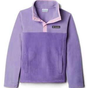 Columbia Steens Mtn 1/4 Snap Fleece Pull Over Purple Pink Medium NWT